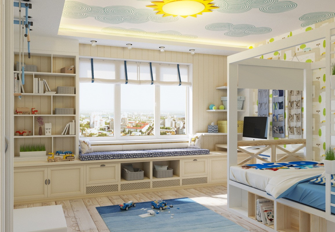 Обложка проекта: Детская для мальчика в морском стиле