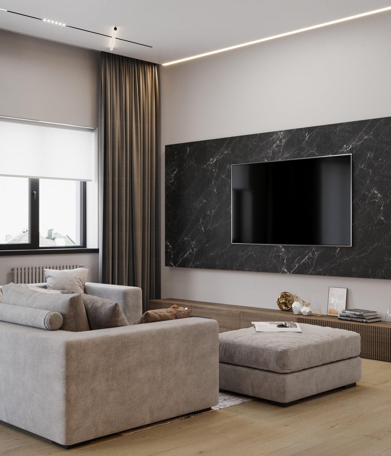 Квартира в серых тонах