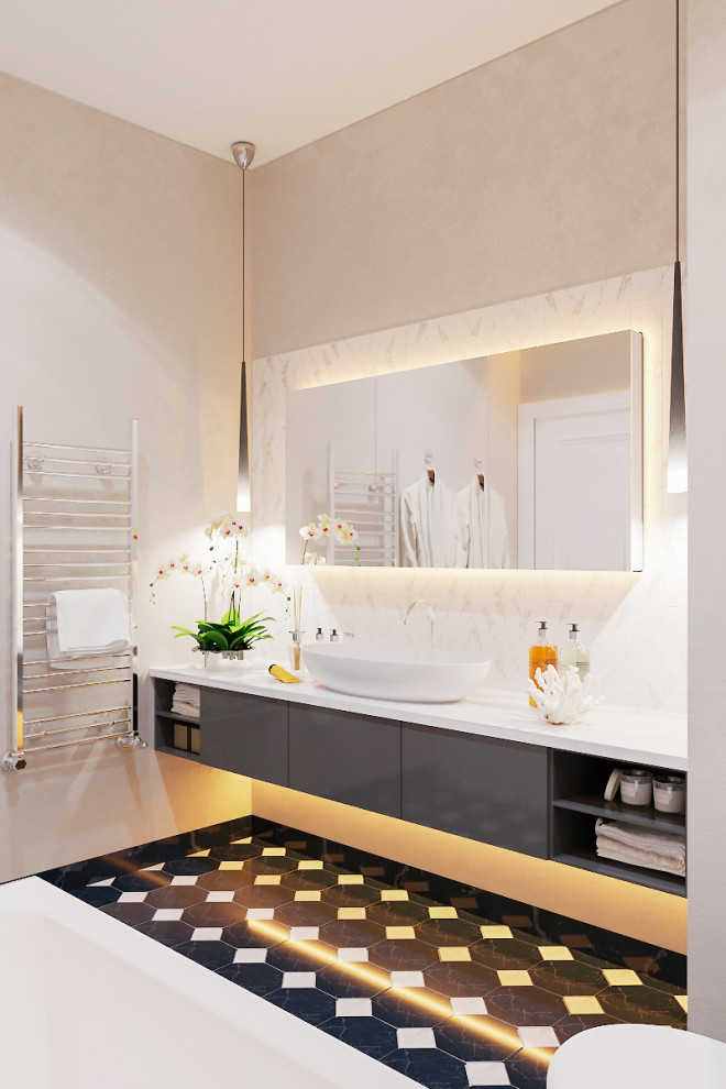 Светлый современный дизайн квартиры для молодой семьи