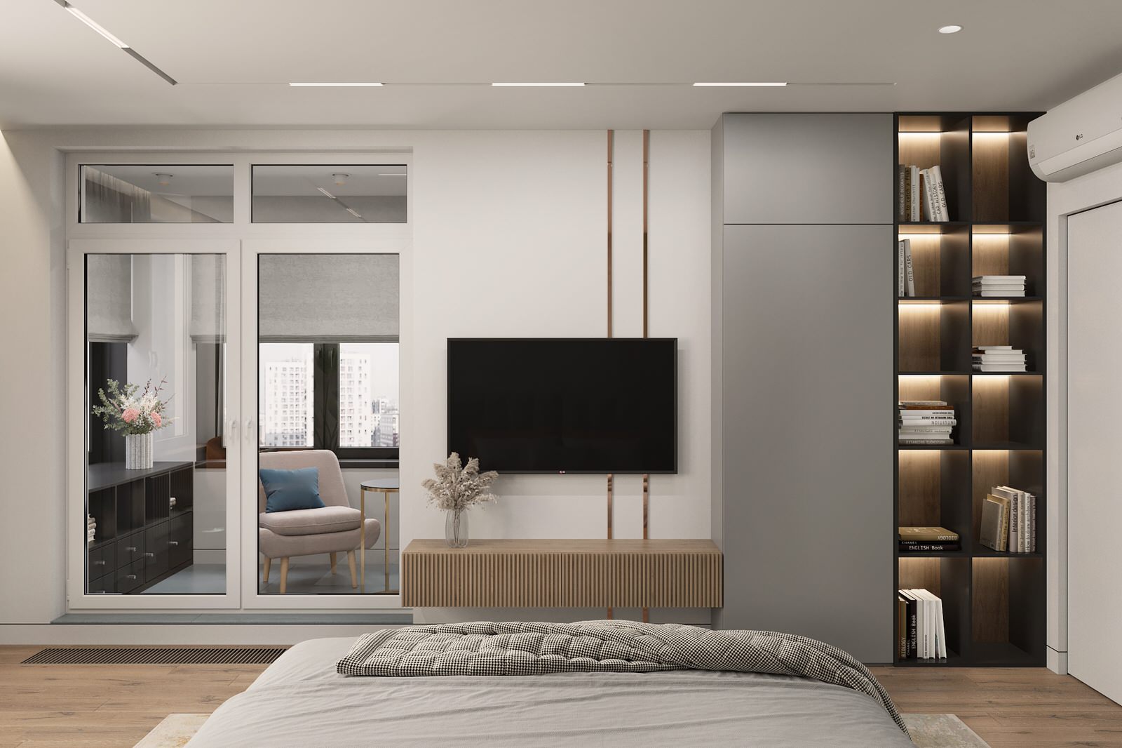 ЖК "Квартал Галактика", квартира в зеленом цвете.