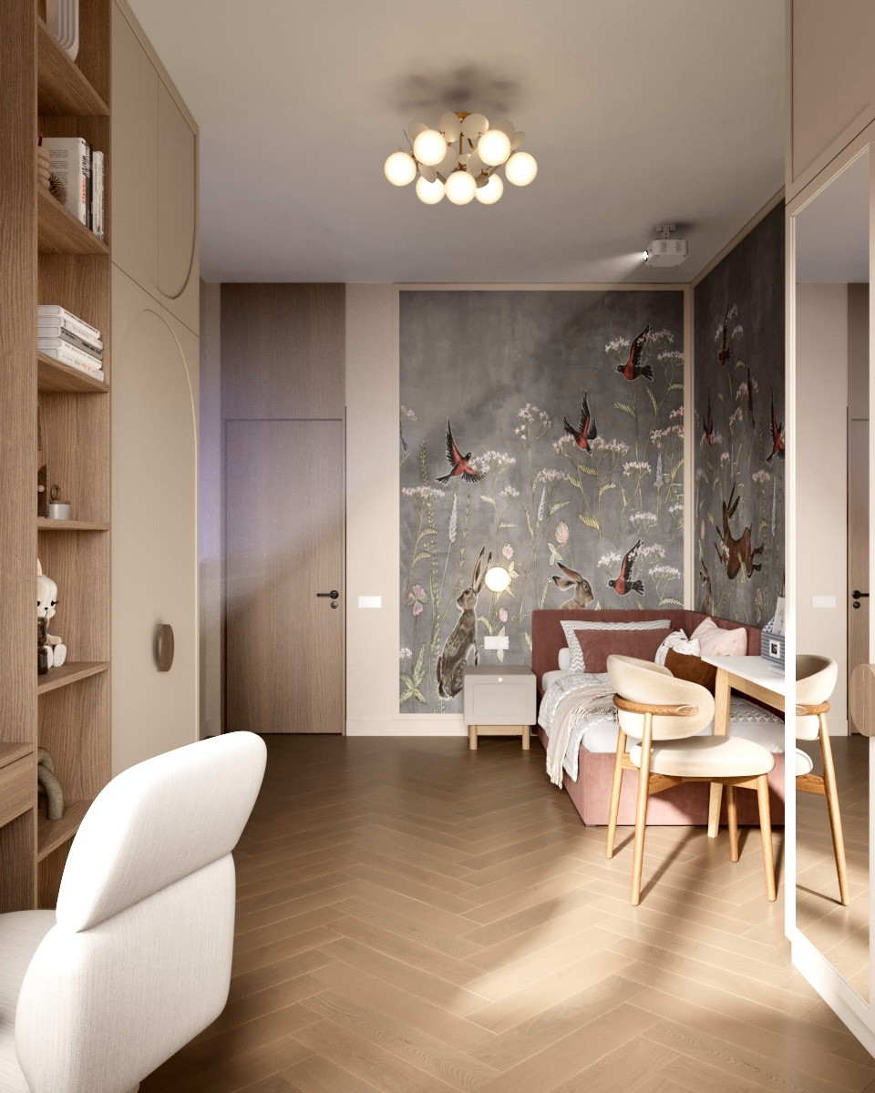 Детская комната ЖК Юлай (3D-визуализации)