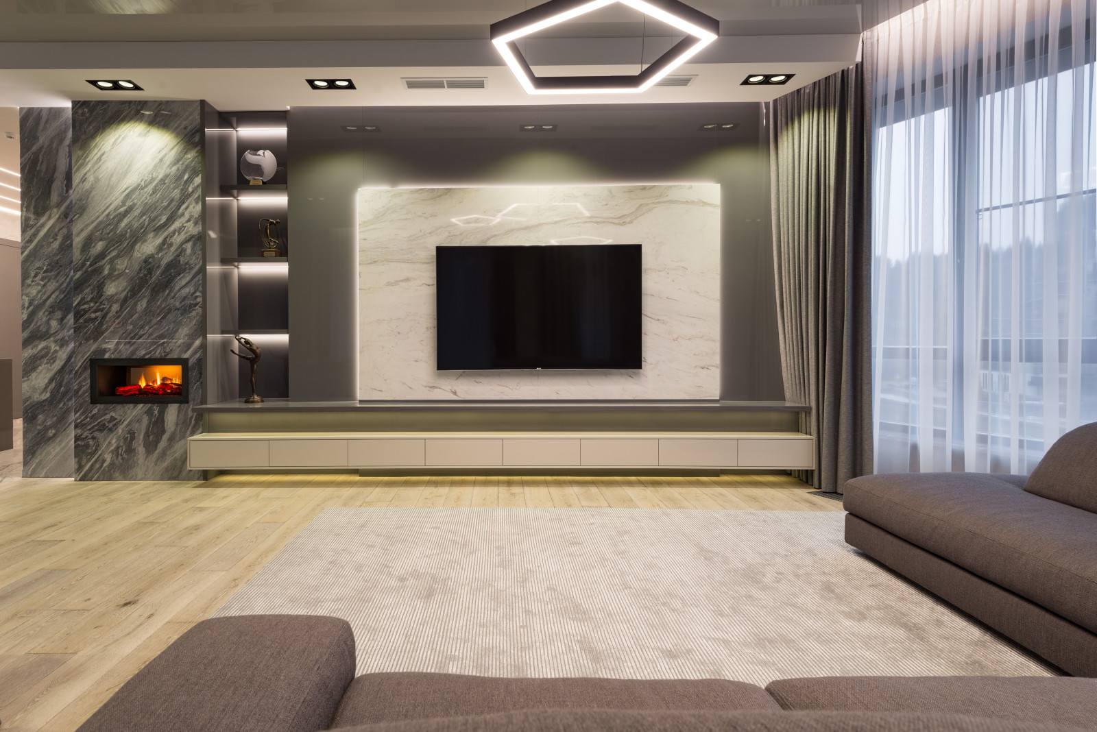 Интерьеры апартаментов в ЖК "Олимпийская РИВЬЕРА Новогорск"