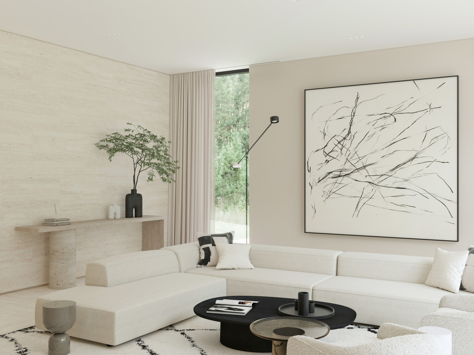 Дом с панорамными окнами.