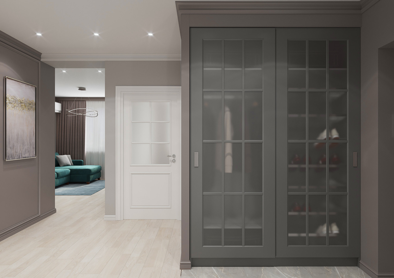 Яркая классика в трехкомнатной квартире