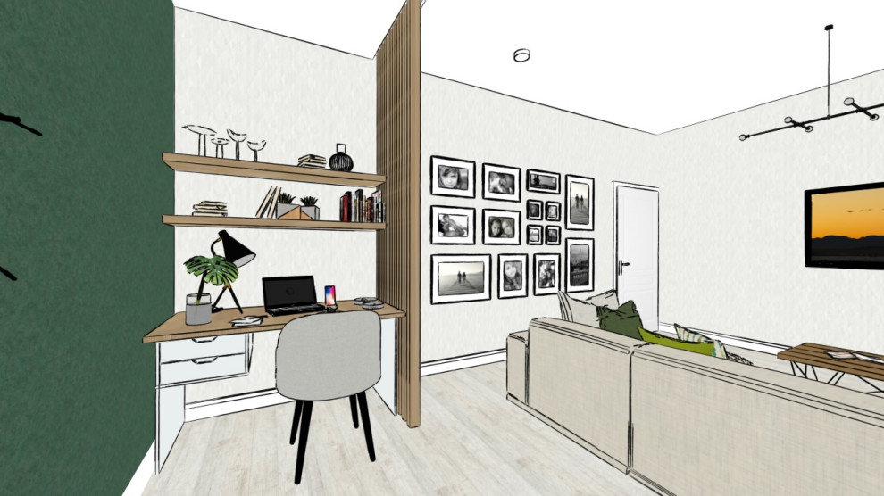 Обложка проекта: Гостиная (интерьерный скетчинг) в современном стиле