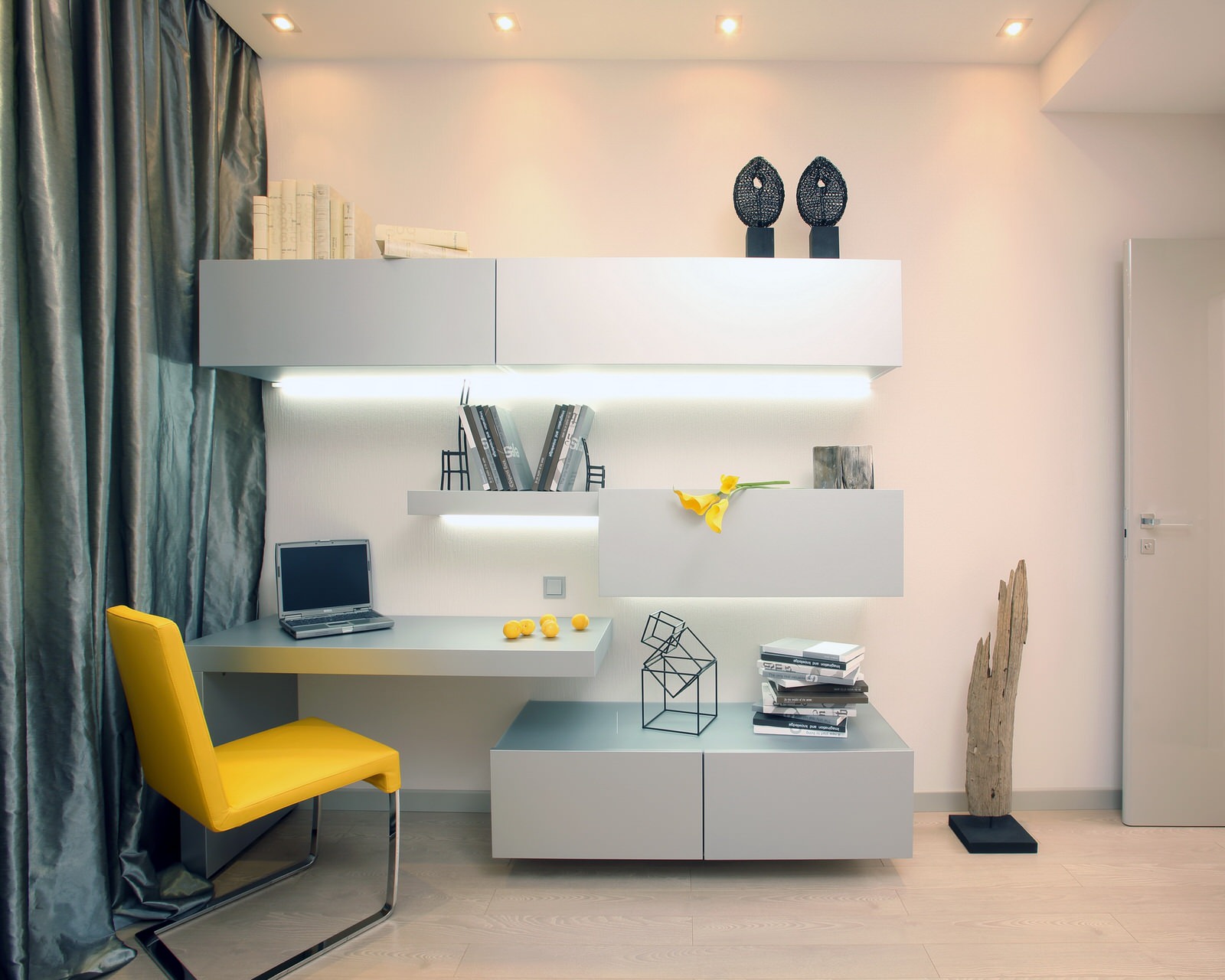 Интерьер квартиры в стиле минимализм с особенным цветовым решением