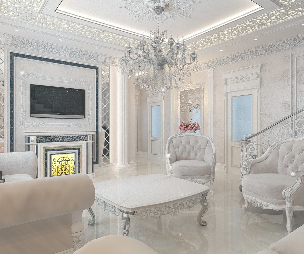 Гостиная в частном домовладении 5