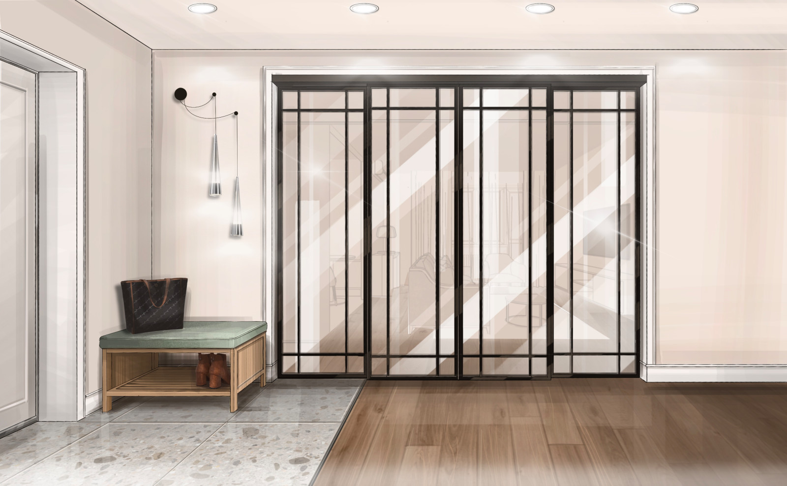 Обложка проекта: Кухня-гостиная и прихожая. Проект  квартиры 70 м2 в Волгограде