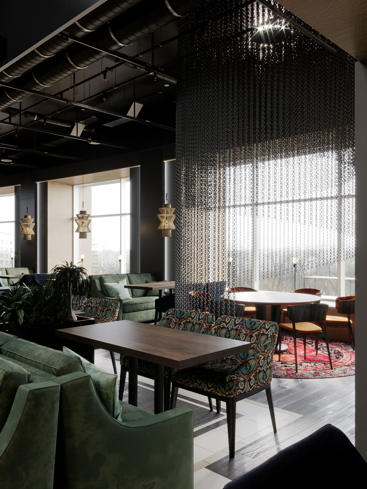 Основной вид на центральную часть зала