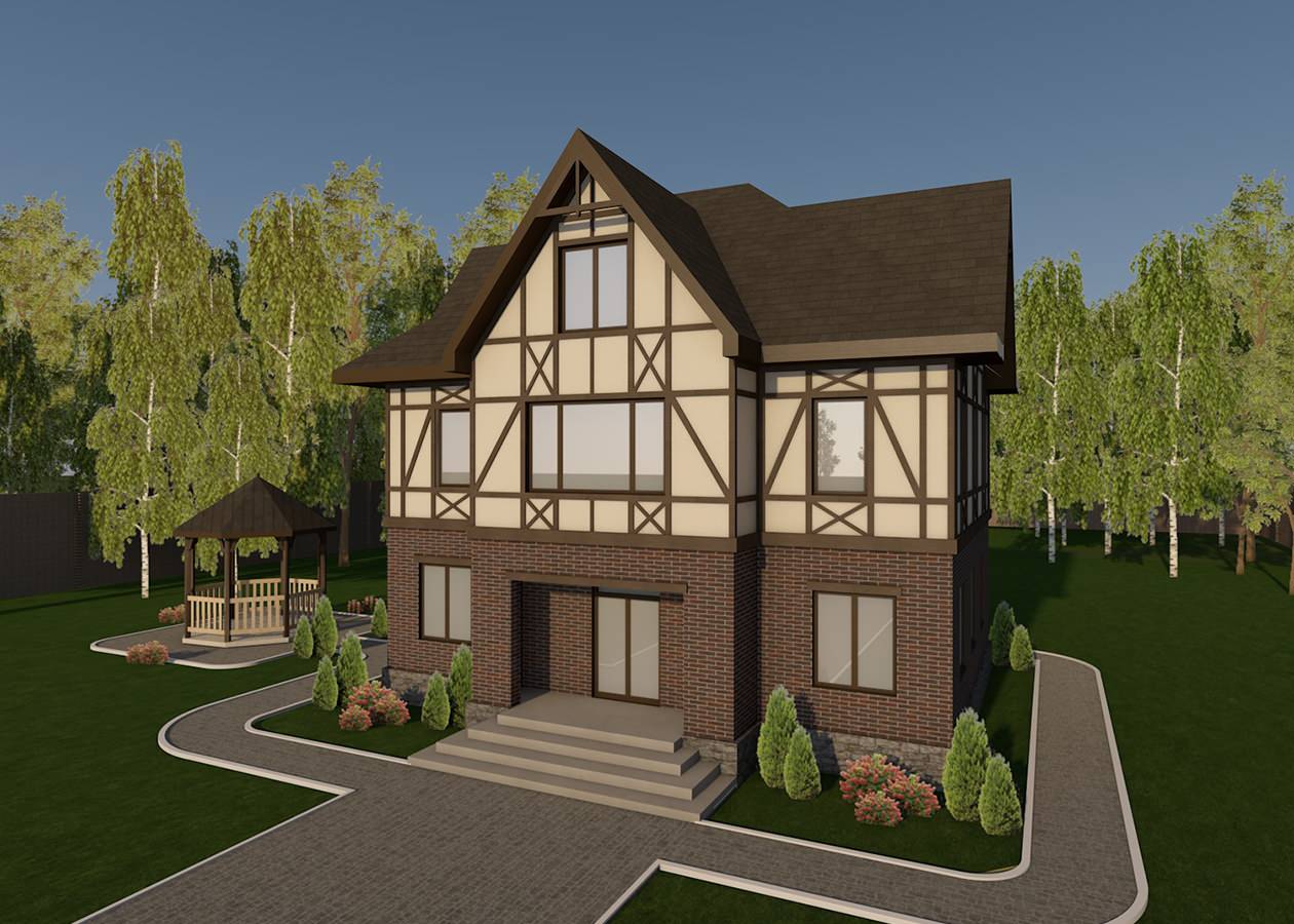 Дизайн фасадов загородных домов