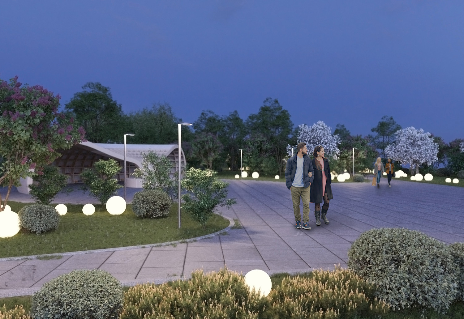 Визуализация & Ландшафтный дизайн с оранжерея