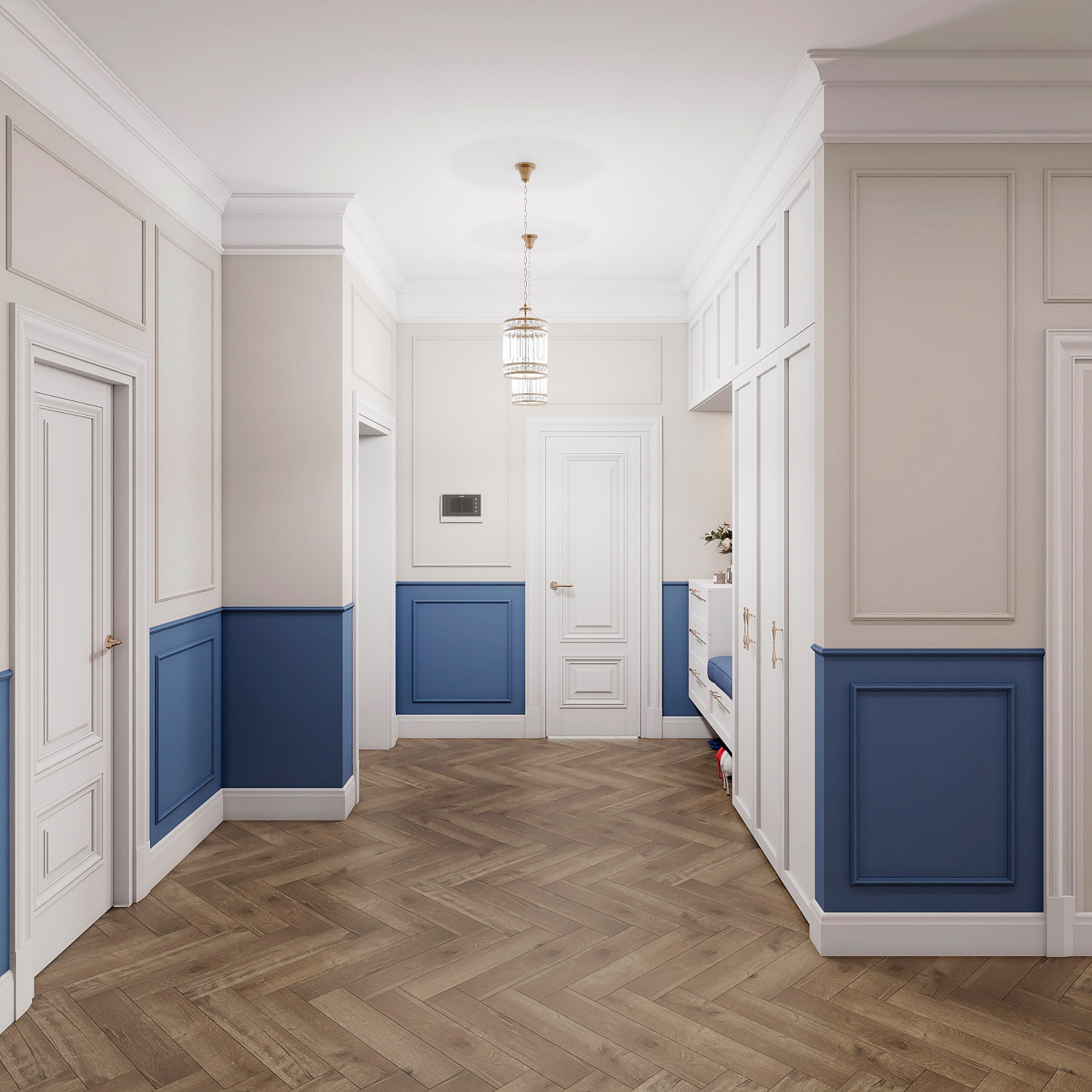 Утонченный проект с использованием разных стилей для семьи с двумя детьми