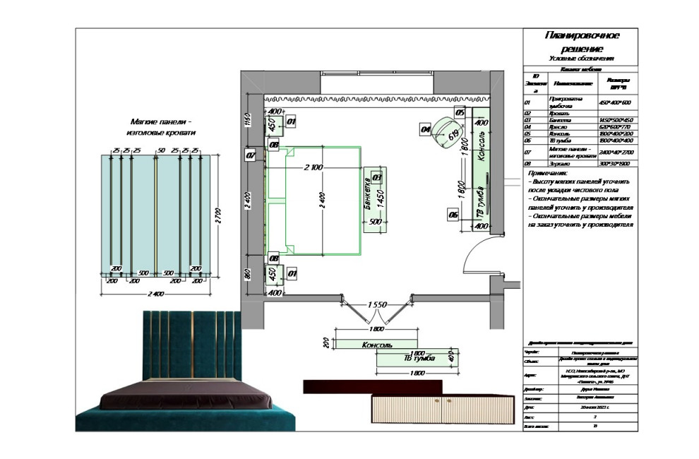 Обложка проекта: Спальня для стильной и сильной