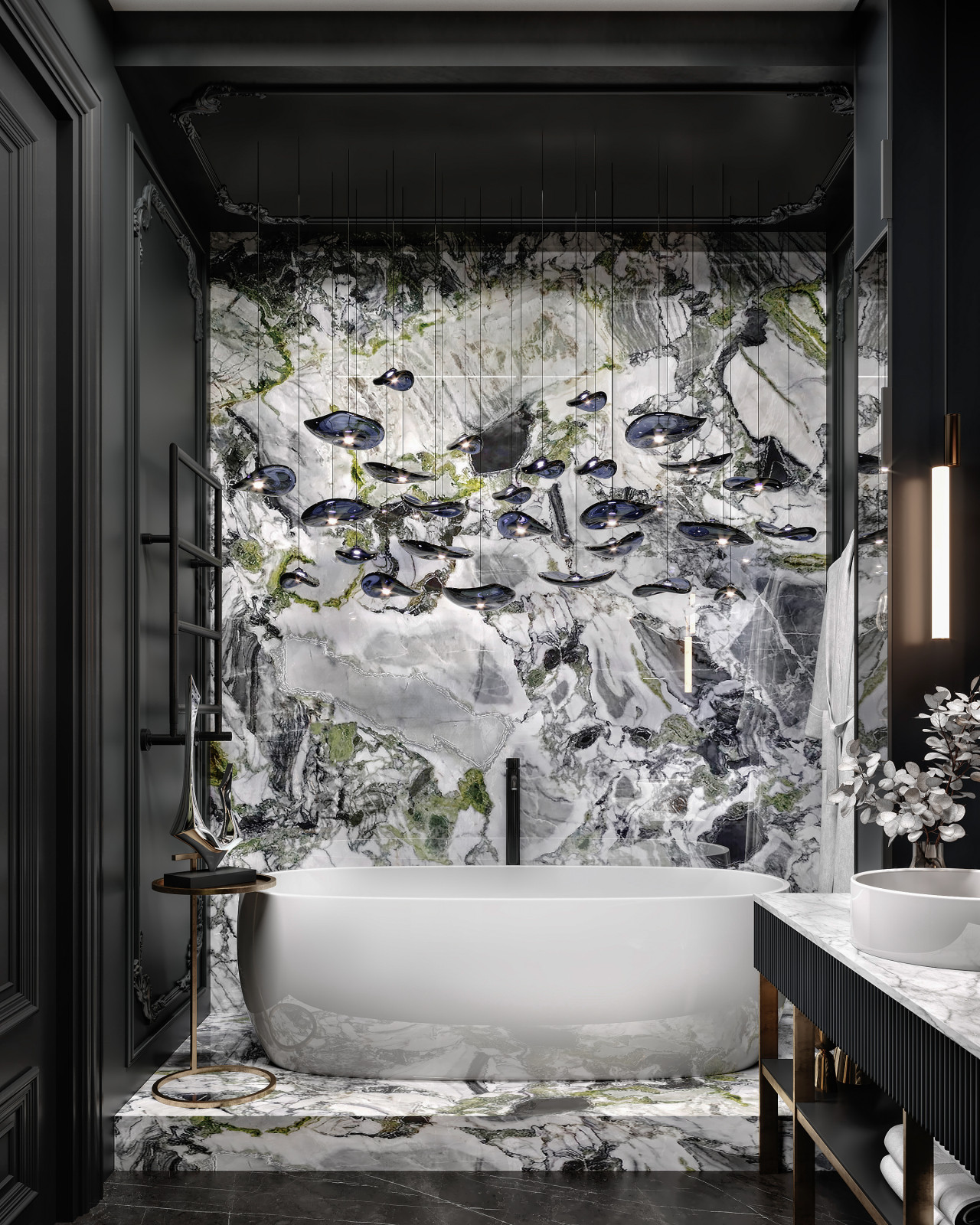 201 KnightsbridgeВеликолепное сияние темного интерьера в сочетании с изысканными