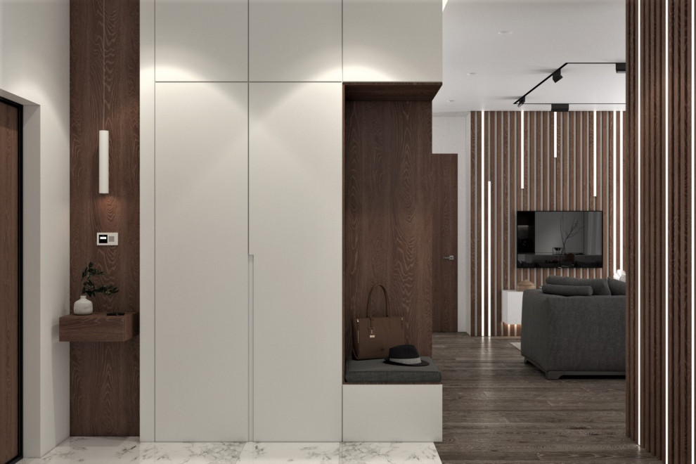 Монохромный с деревом