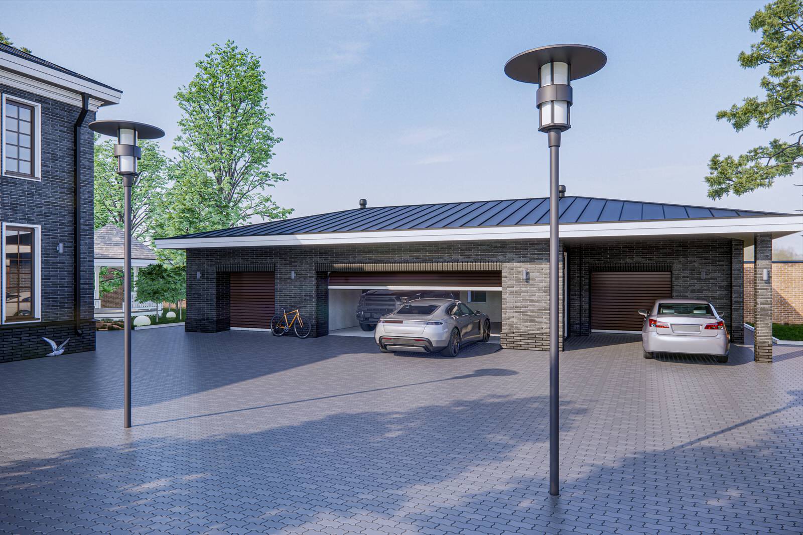 Жилой дом с гаражным комплексом