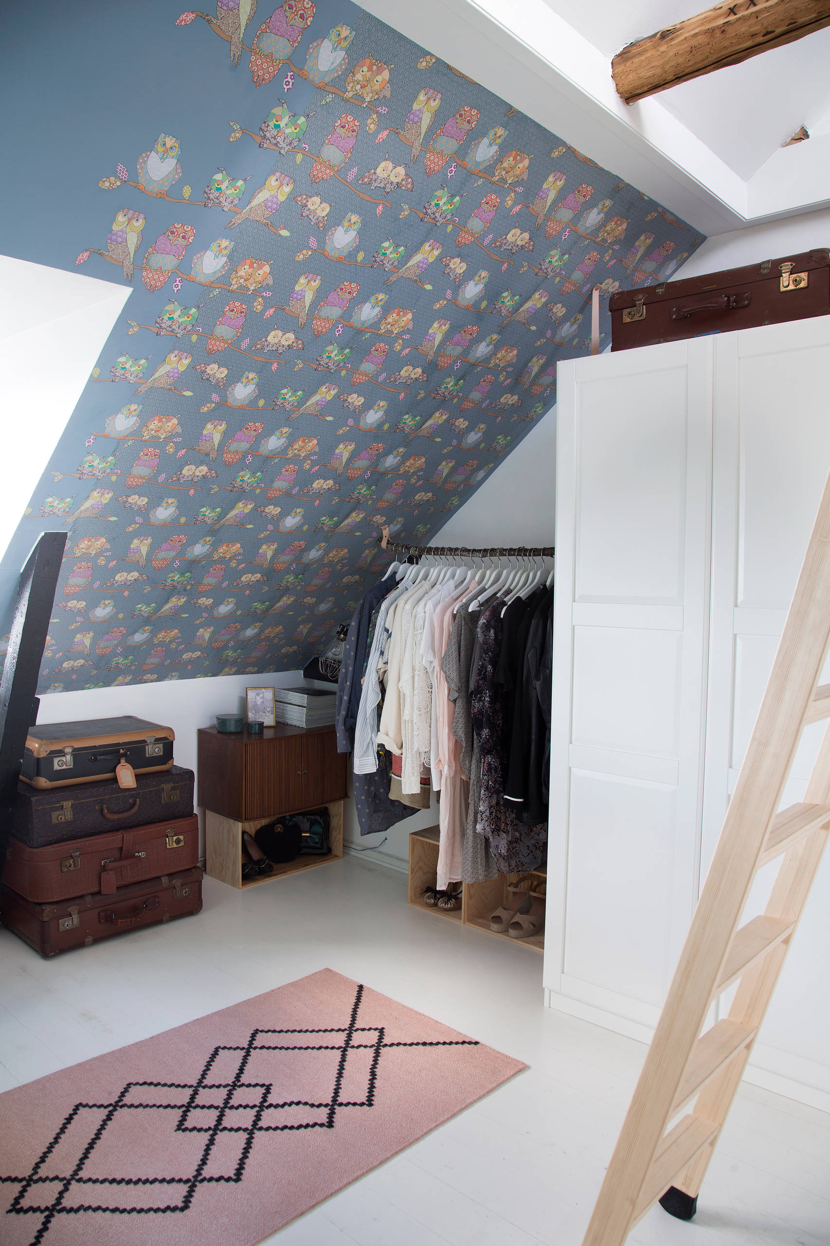 Houzz Дания: Черно-белая мансарда в Копенгагене