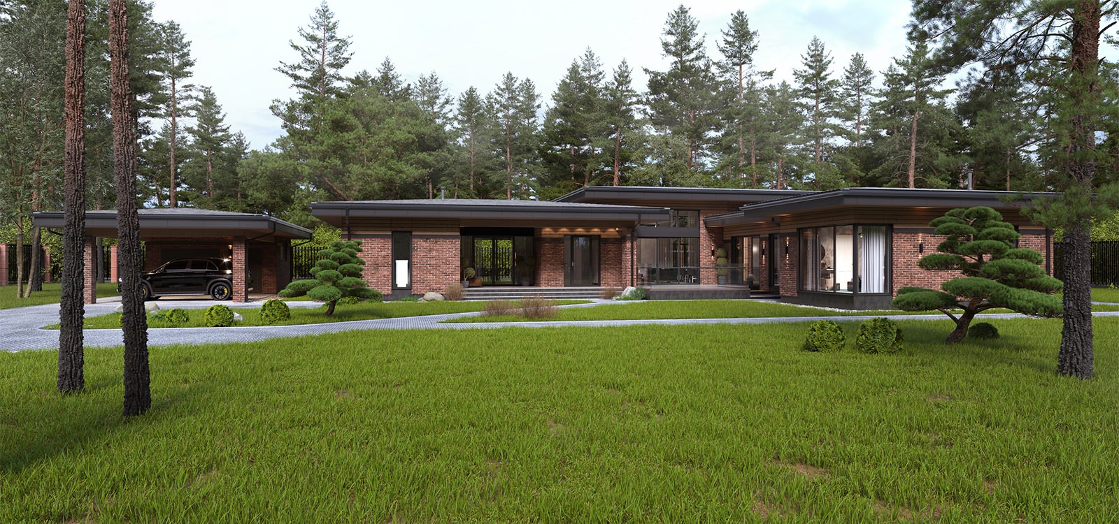 Обложка проекта: Частный дом в стиле "Райт"