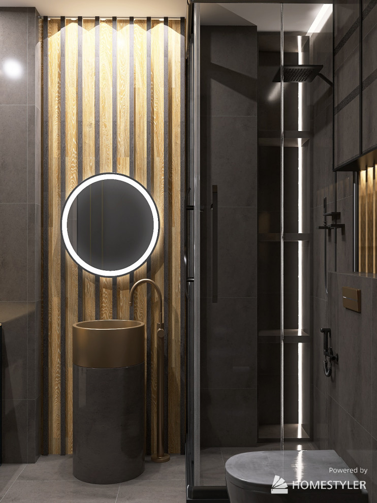 Проект однокомнатной квартиры 45м2санузел