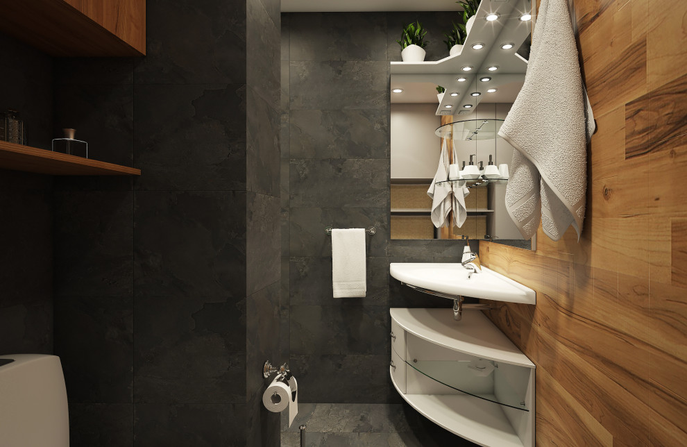 Проект интерьера ванной комнаты