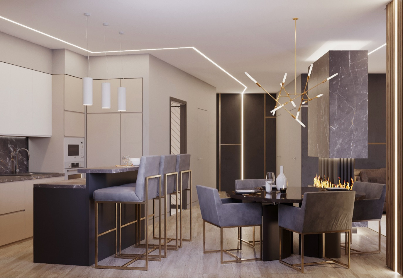 Обложка проекта: Дизайн проект квартиры + видео на Петровском острове