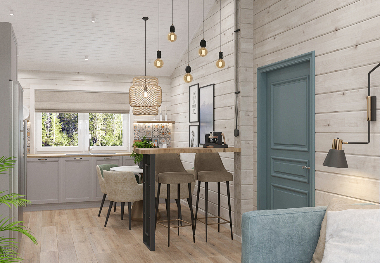 Интерьер деревянного дома