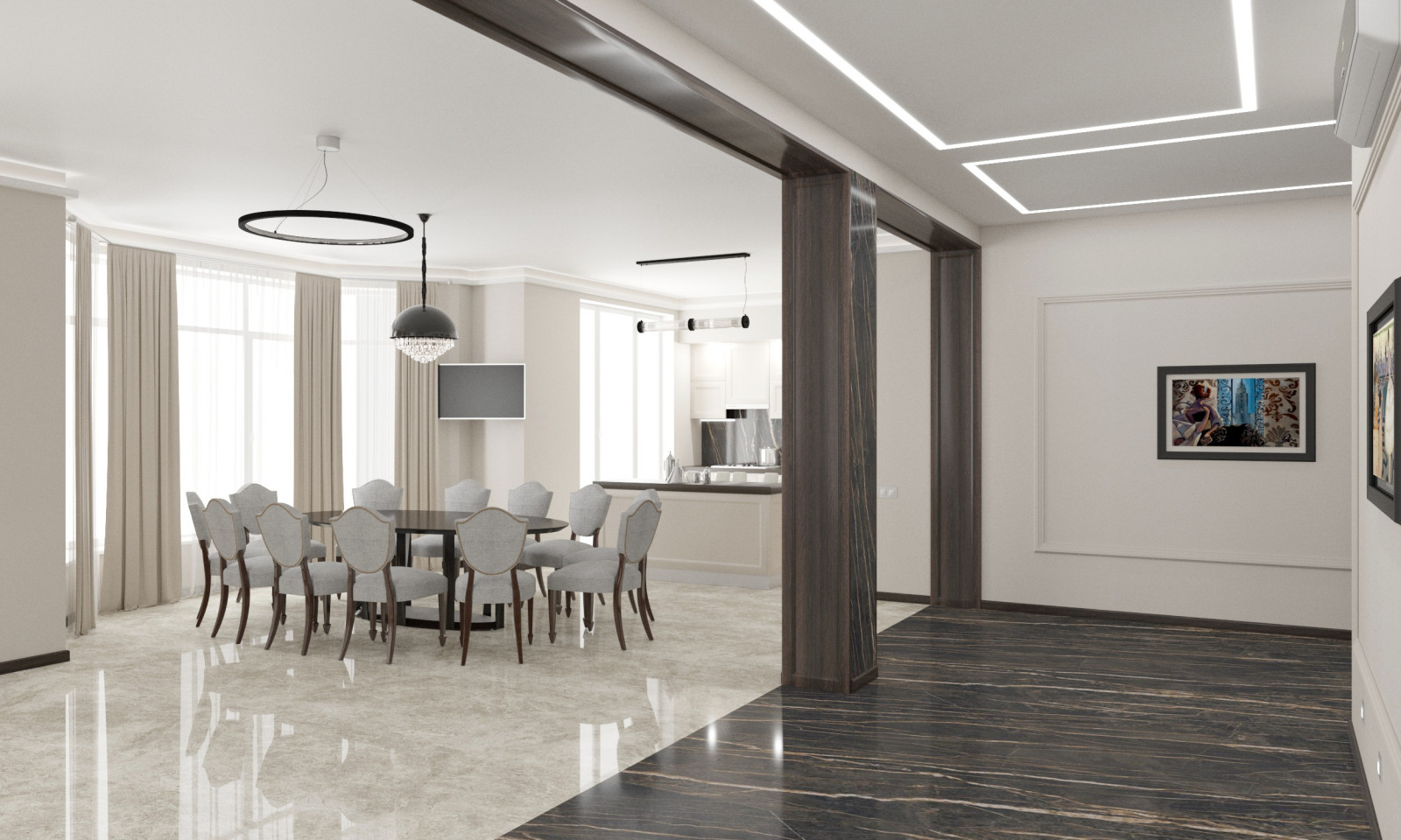 Обложка проекта: Концептуальный проект интерьеров коттеджа 480 кв. метров