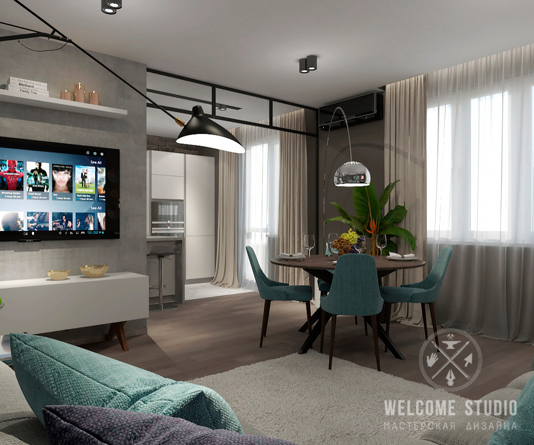 Трёхкомнатная квартира «Urban Jungle» в г. Москва