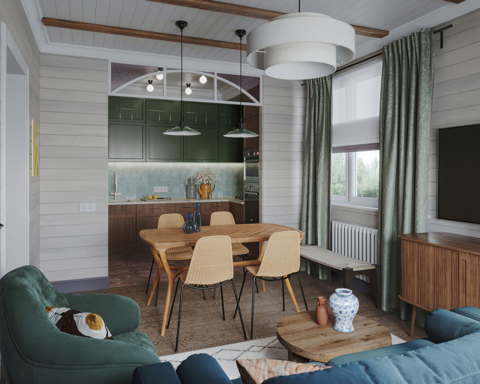 Загородный дом для молодой семьи с котами