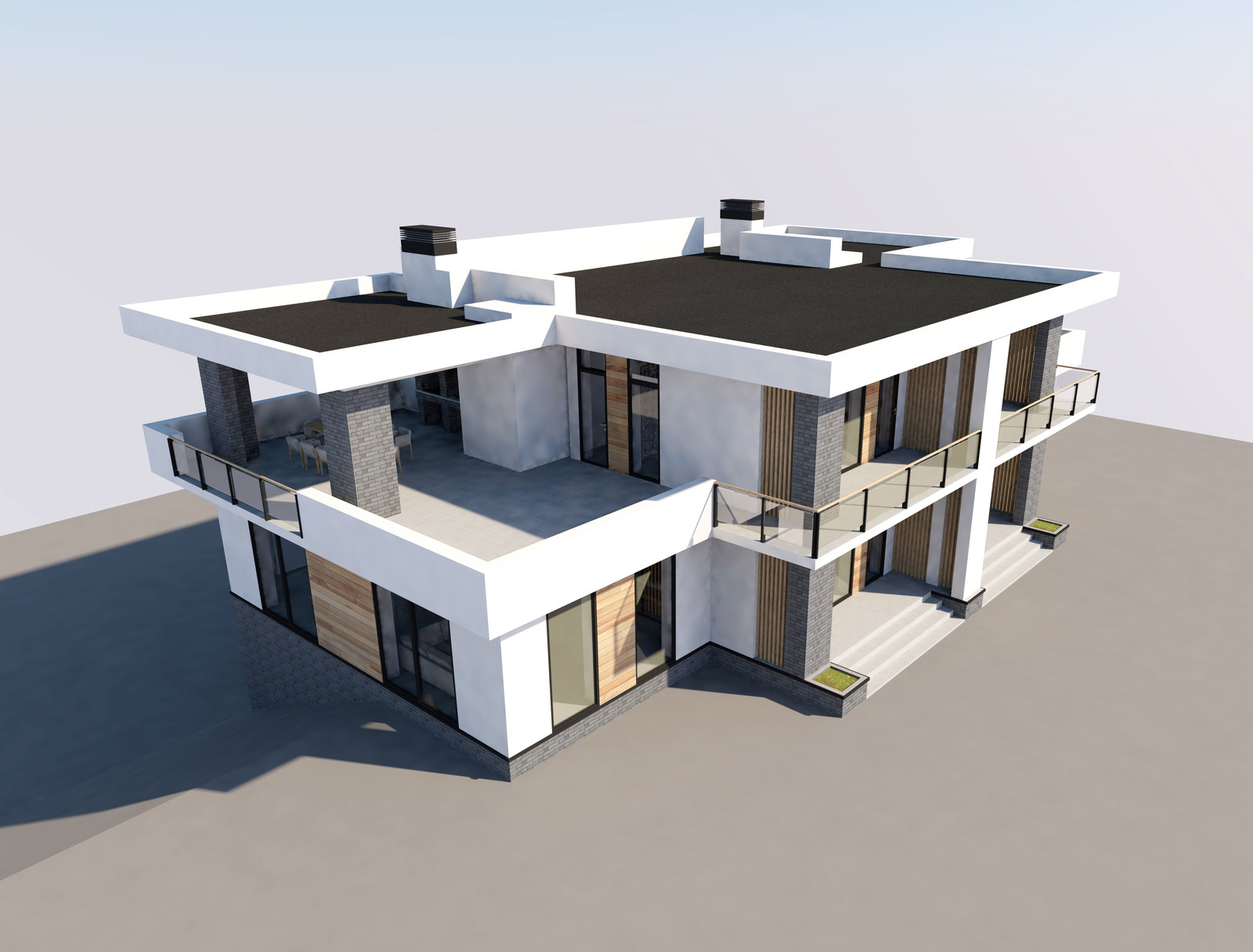 Загородный дом в стиле Хай-тек.