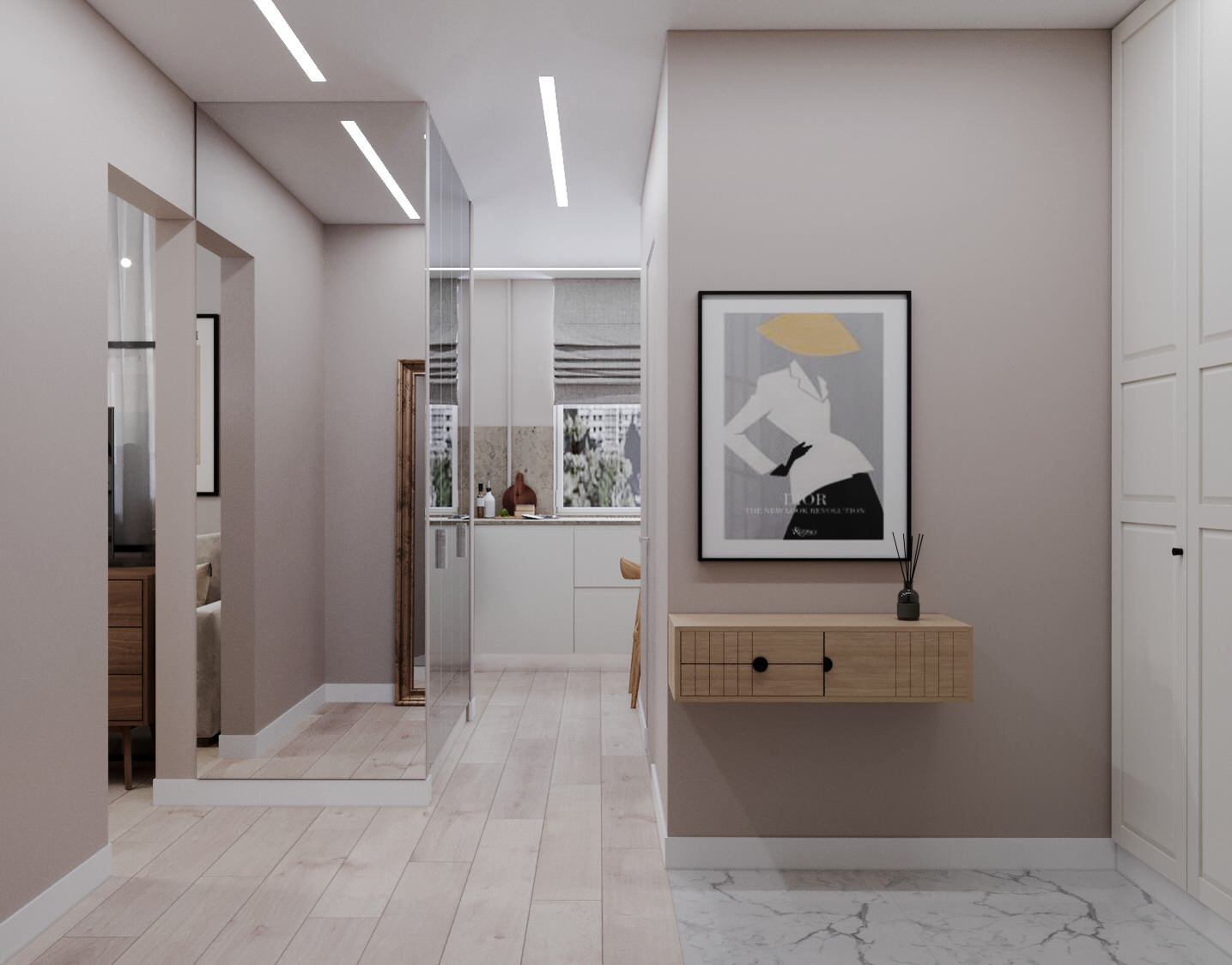 Однокомнатная квартира для стилиста. Серия дома п44т