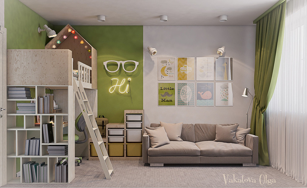 Обложка проекта: Интерьер  детской мальчика  в стиле минимализм.