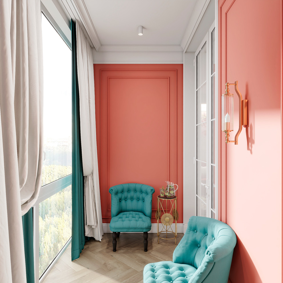 Утонченный проект с использованием разных стилей для семьи с двумя детьми