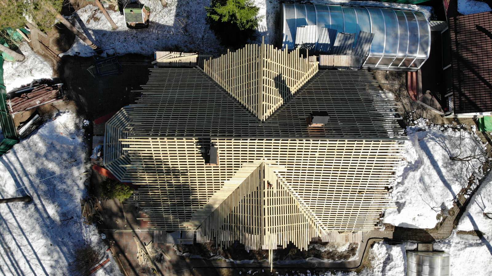 Реконструкция кровли. Утепление. Фальцевая кровля.