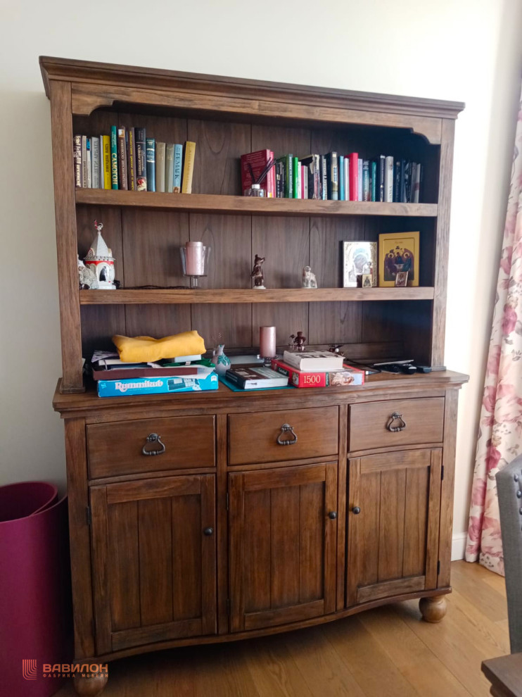 Обложка проекта: Шкаф библиотека с ящиками из массива дуба