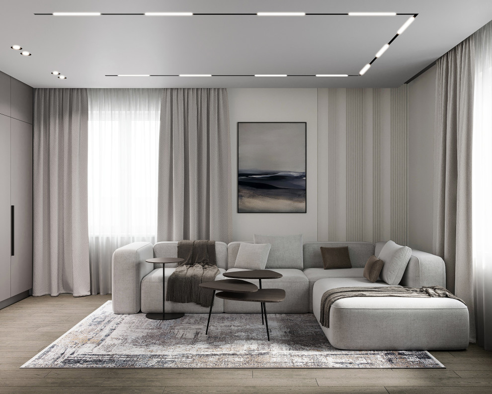 Дизайн интерьера квартиры с открытой террасой в жилом комплексе "Тармо"