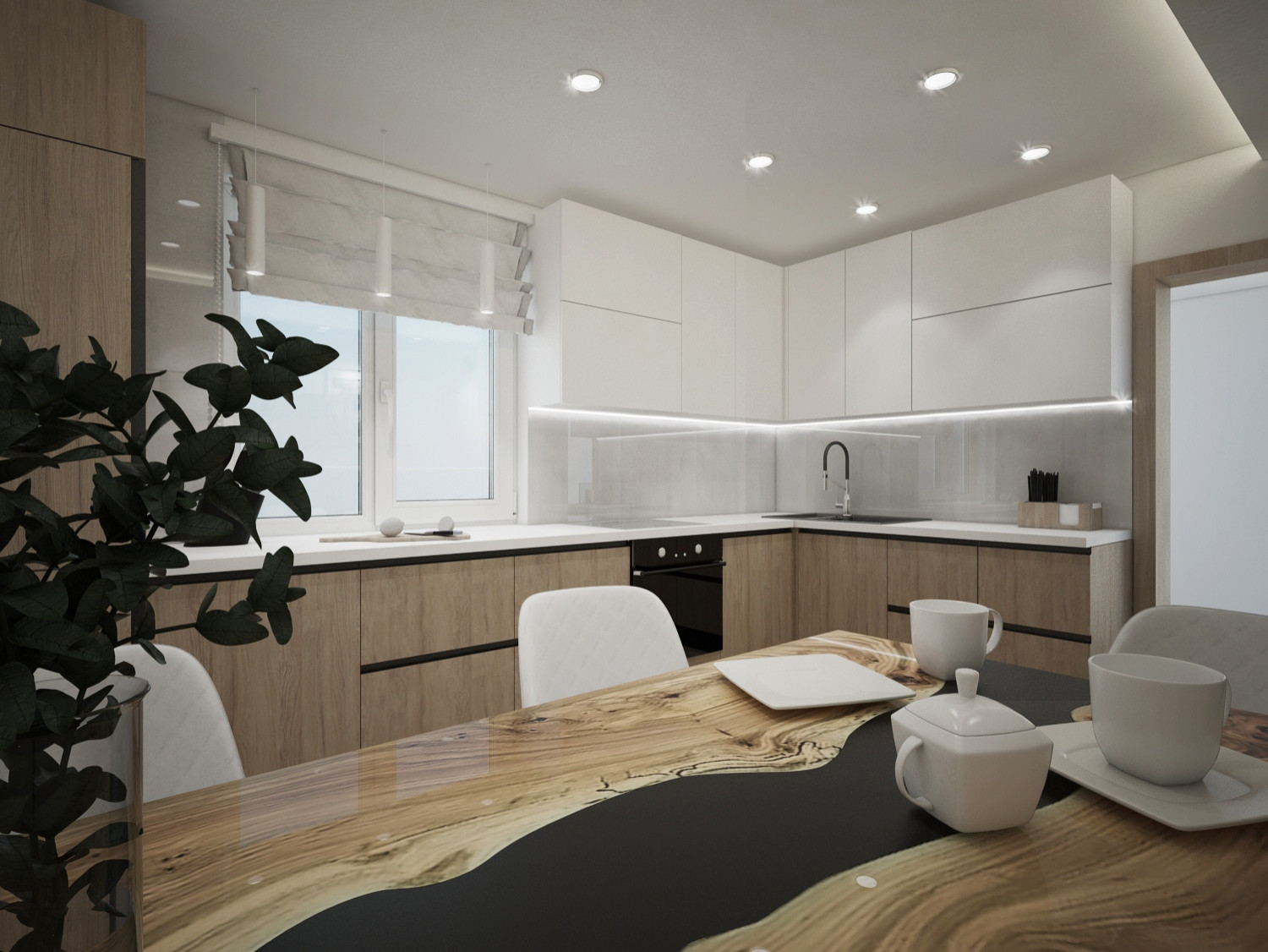 Кухня в частном доме в Красноярске. Ул. Продольная