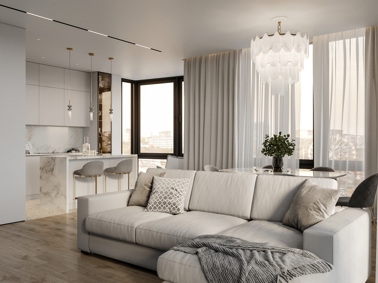 Современная квартира 94 м² - проект для семьи с ребёнком