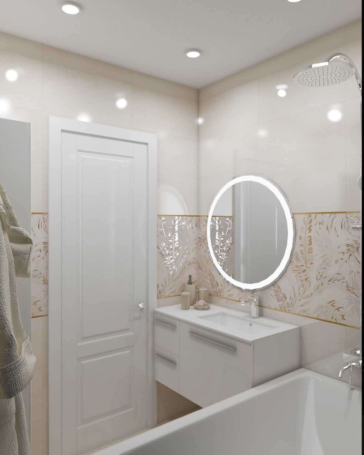 Дизайн квартиры "Золотая линия"