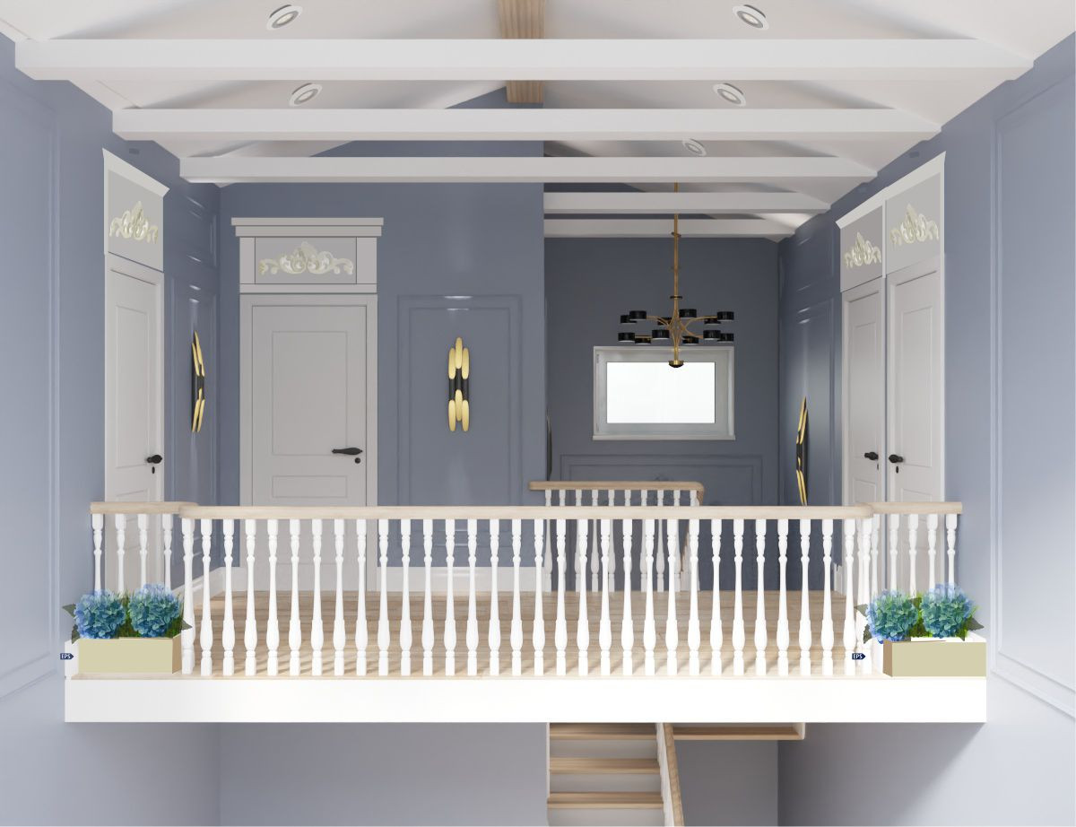 Лестничный холл дома.