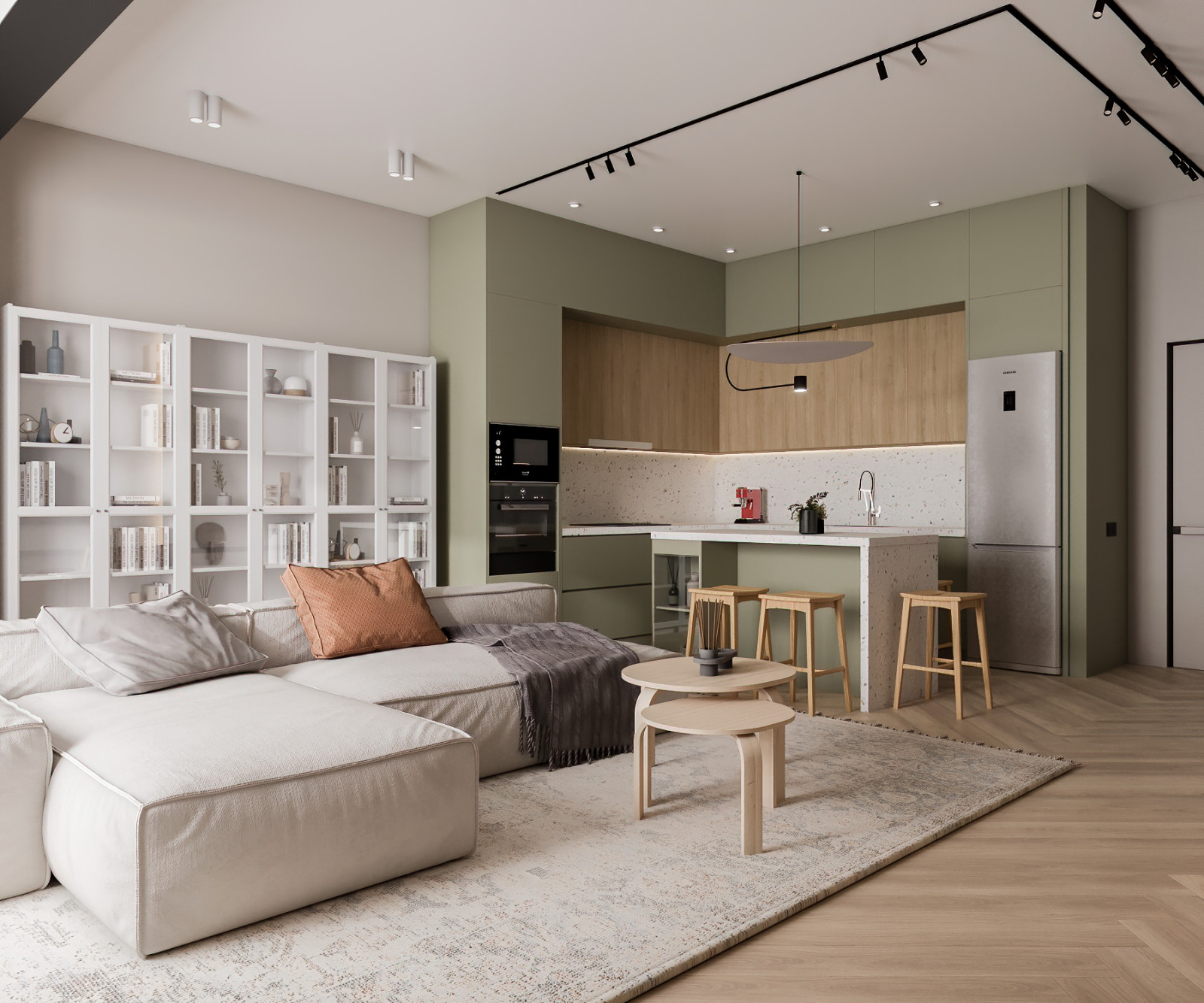 Обложка проекта: Дизайн интерьера квартиры общей площадью 121 м²