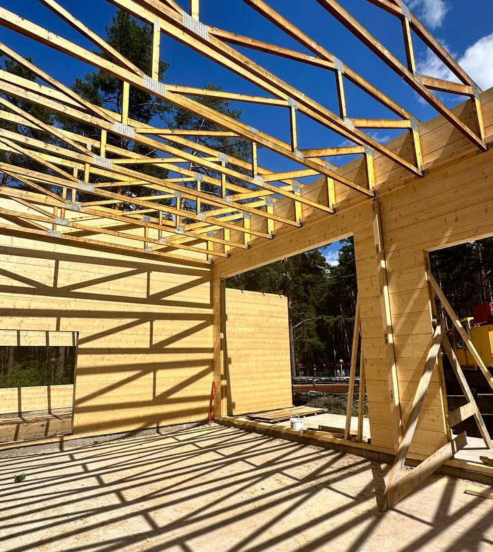 Одноэтажный дом из клееного бруса