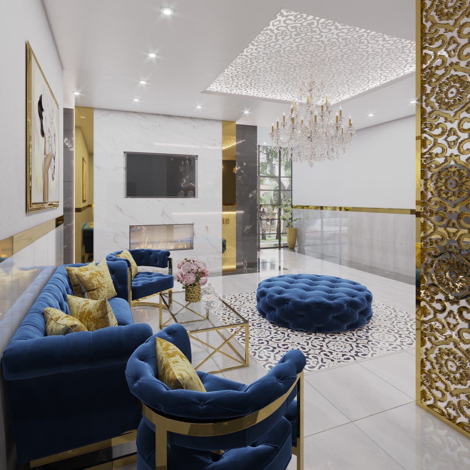 Обложка проекта: Luxury lobby in 5 star hotel