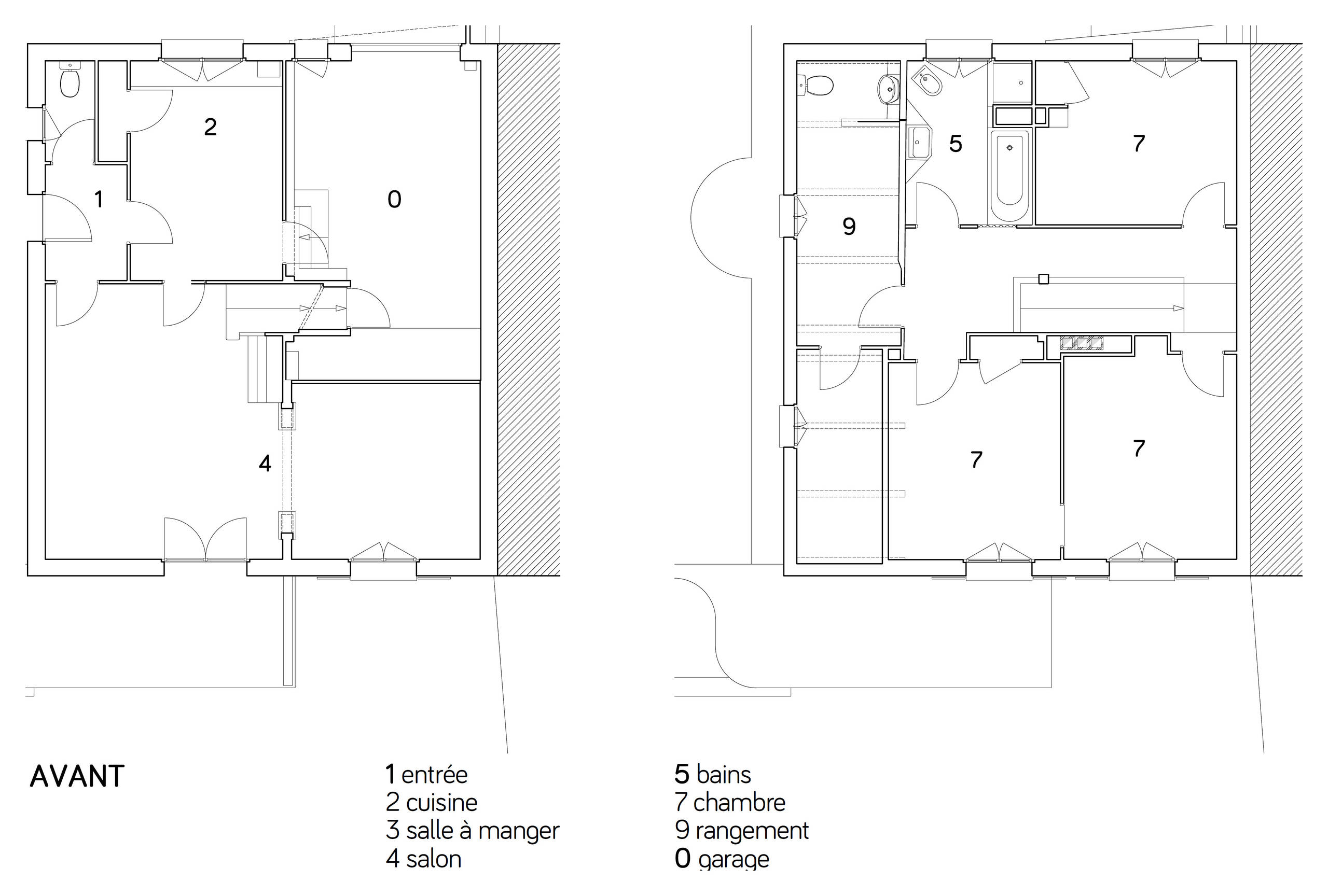 До и после: Полное обновление дома 1950-х годов в Тулузе