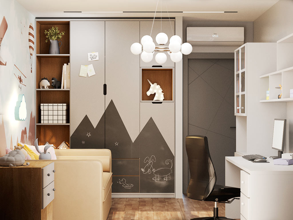 Дизайн-проект квартиры для молодой семьи ЖК "Цветной Бульвар"