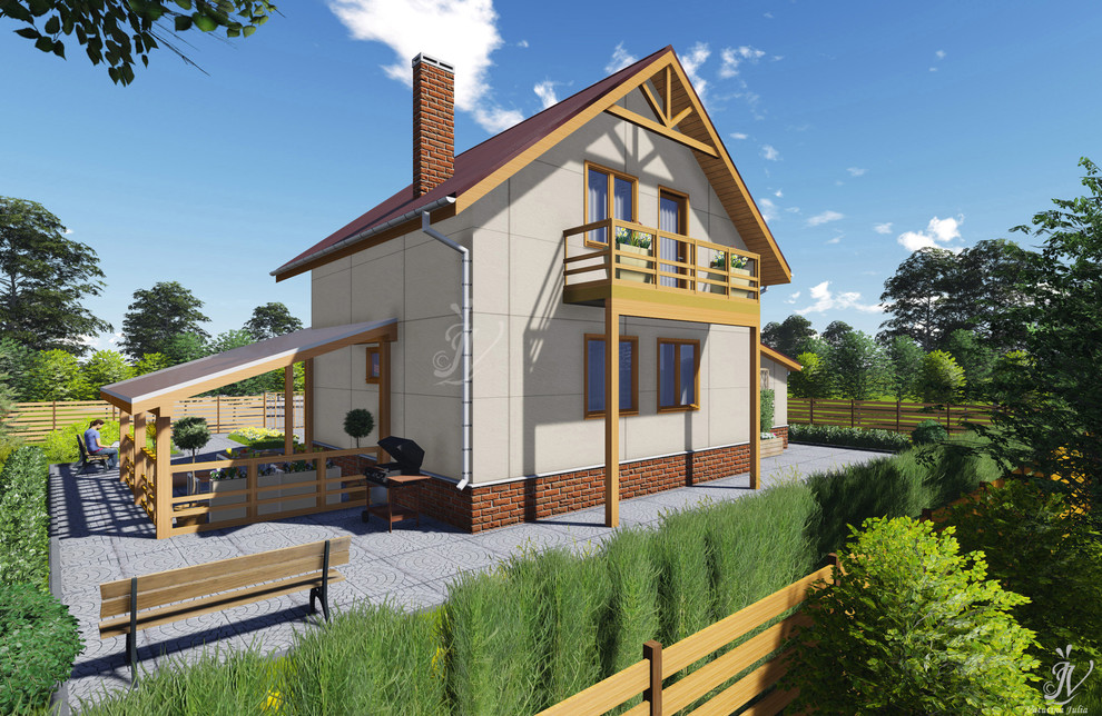 Эскизный проект индивидуального двухэтажного жилого дома в г. Кострома