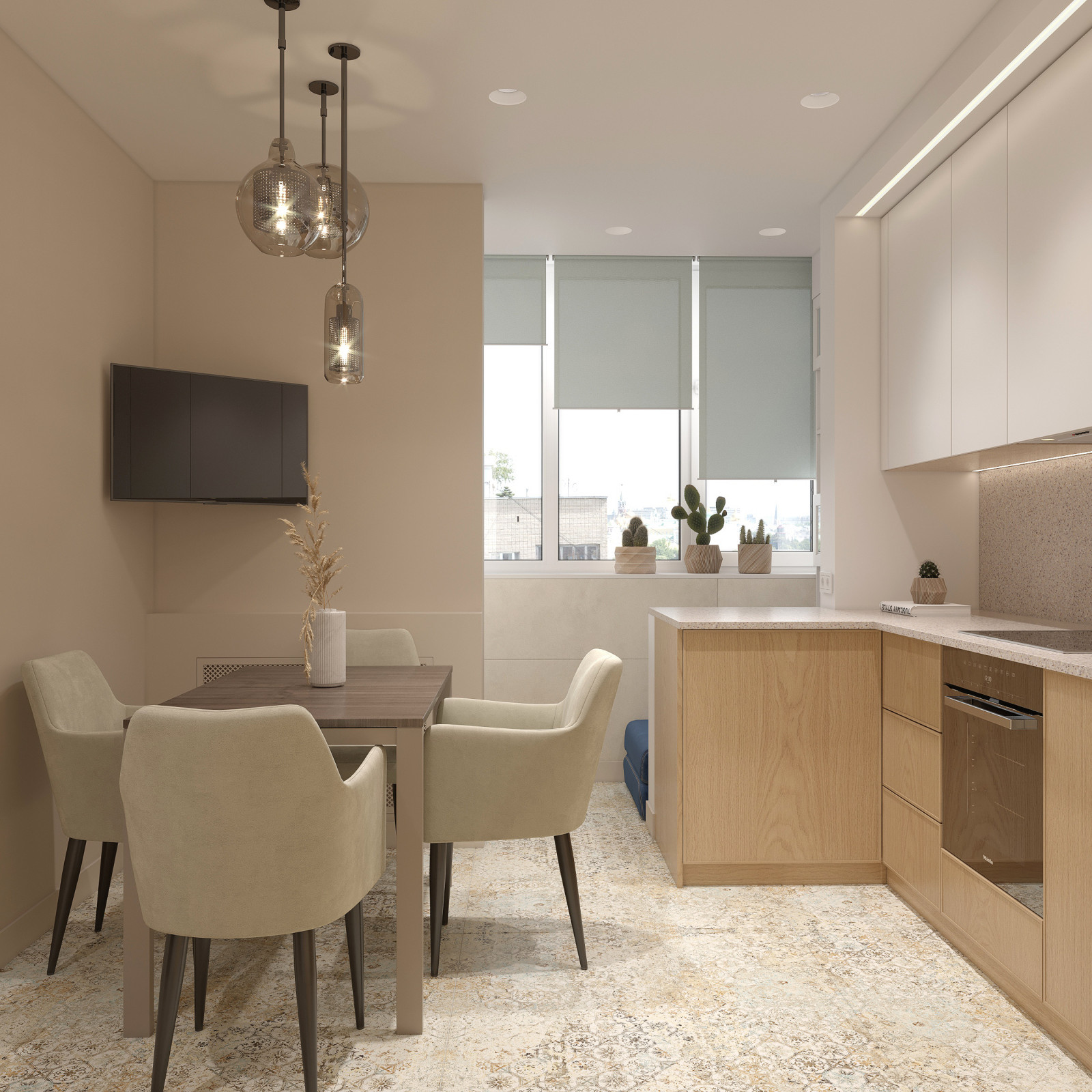 3-х комнатная квартира для семьи с двумя детьми и кабинетом