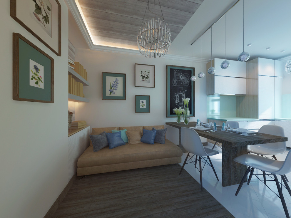 Простая и лаконичная квартира с седыми полами