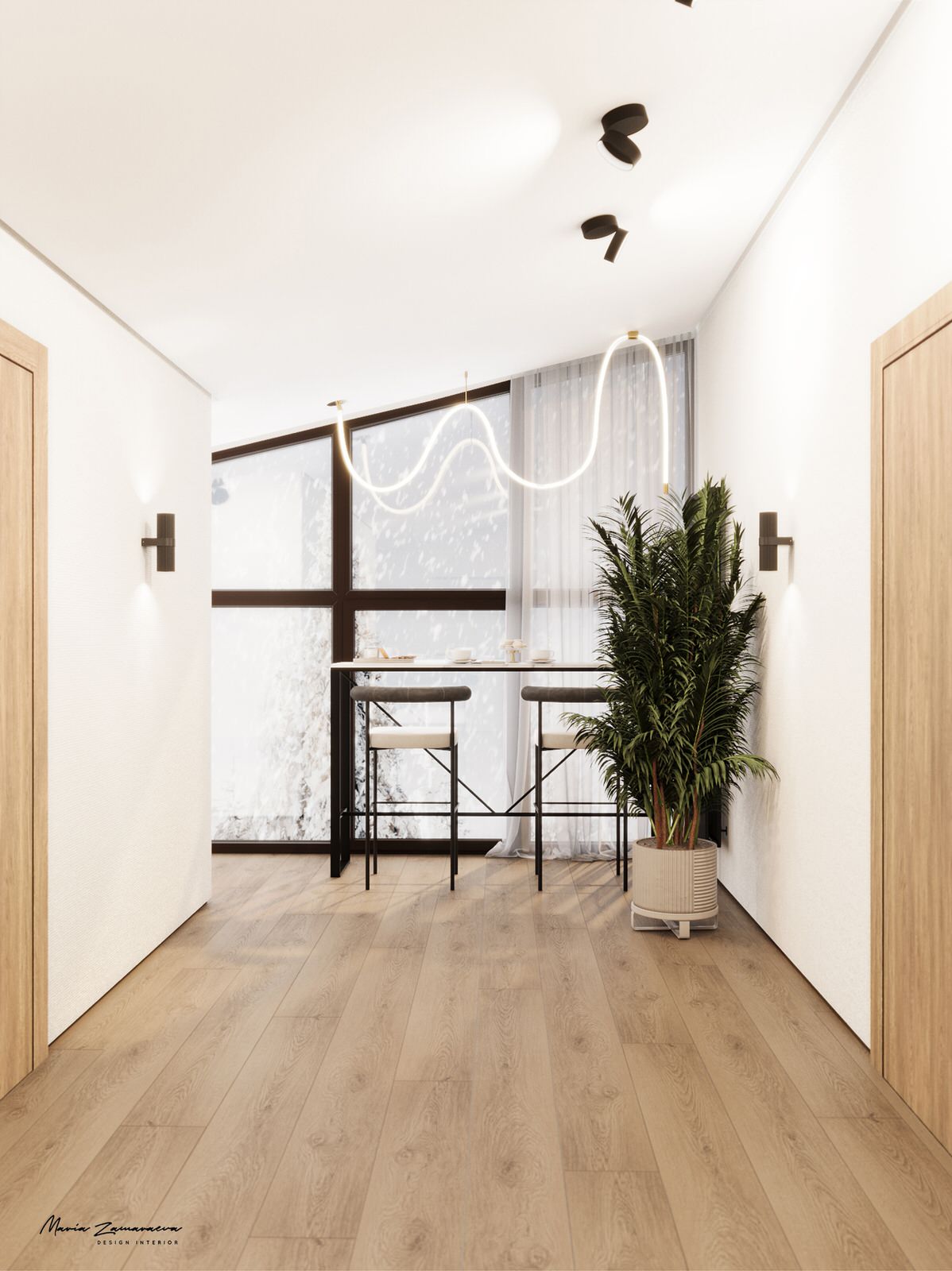 Дизайн-проект дома с камином