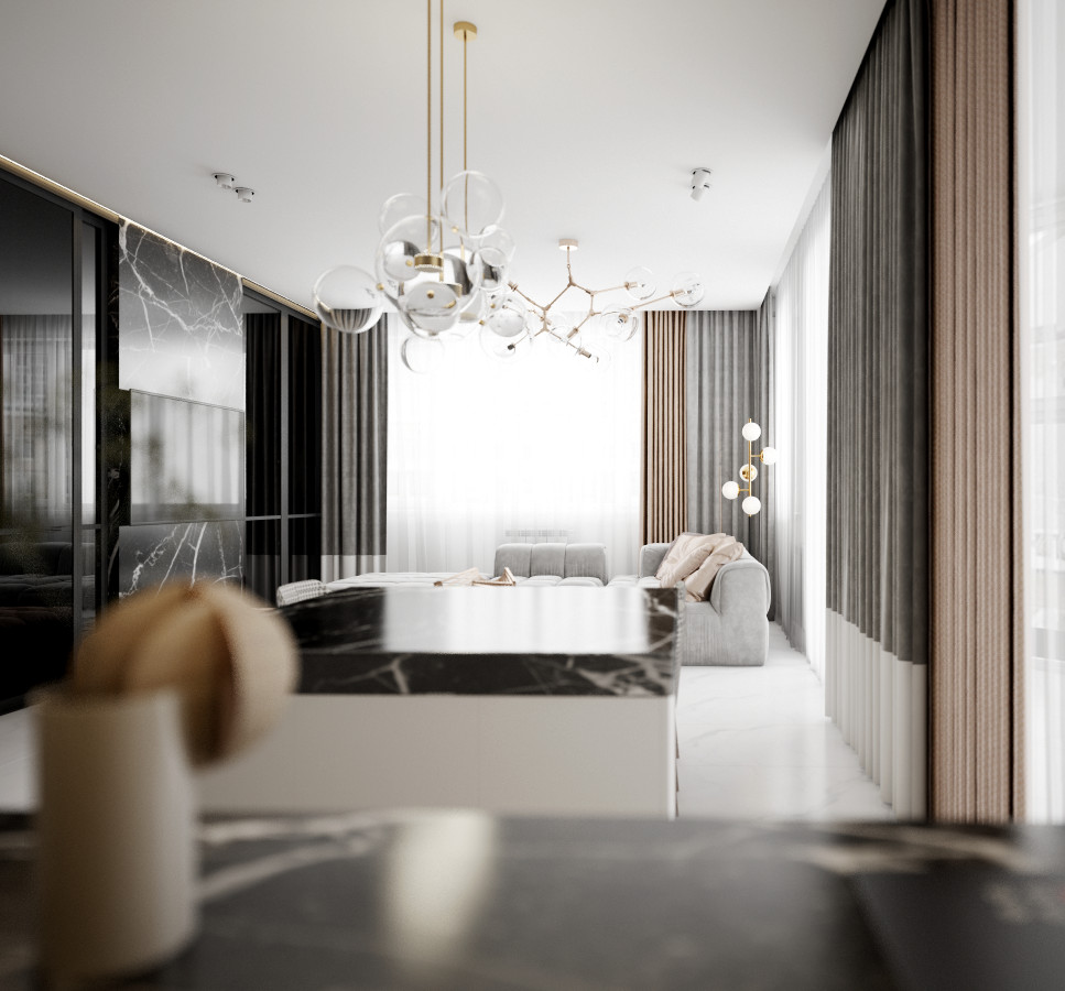 №14. Стильный и сильный интерьер в центре города Иркутск.